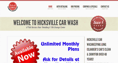 Desktop Screenshot of hicksvillecarwash.com