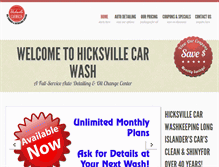 Tablet Screenshot of hicksvillecarwash.com